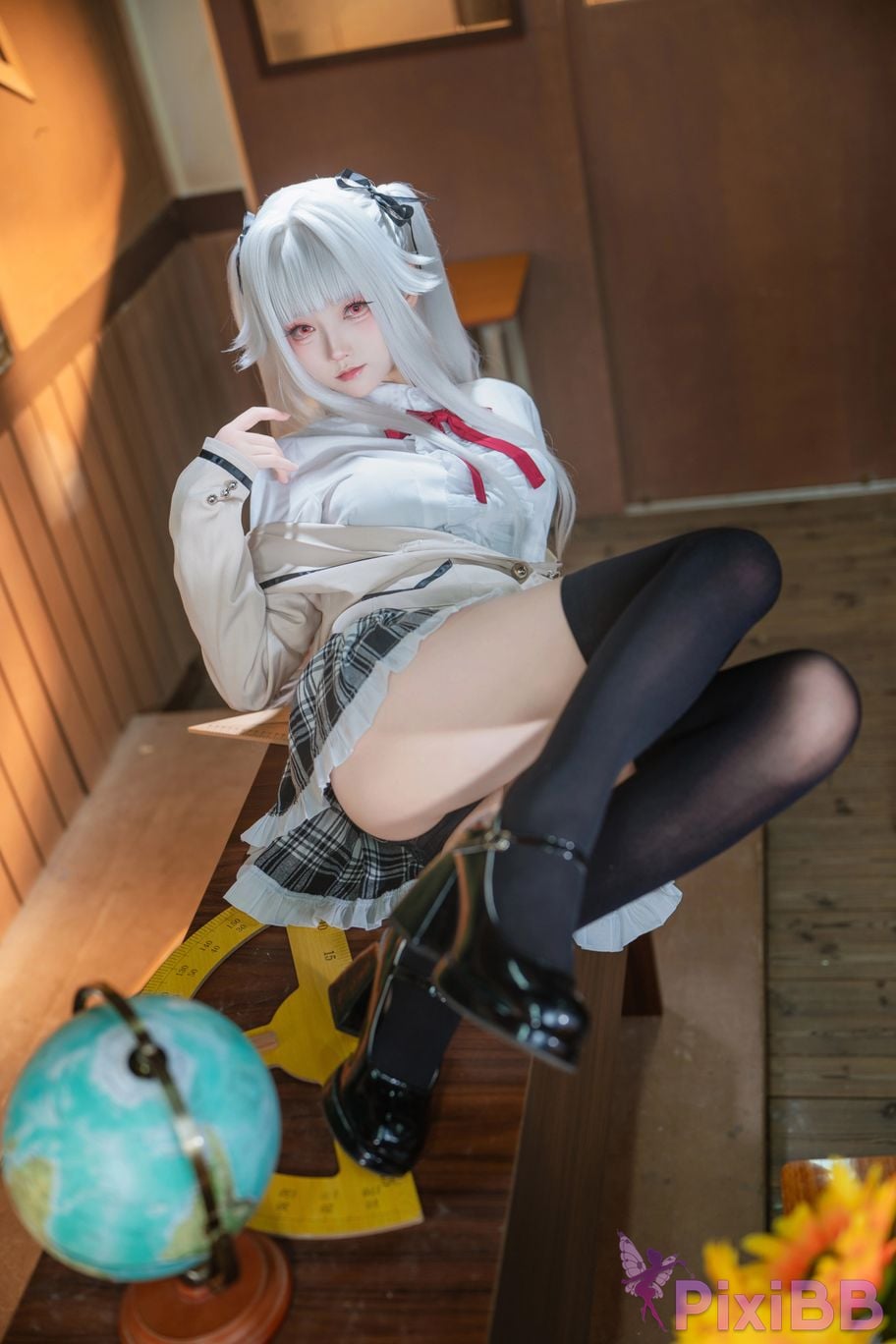 Cosplayer Big roll small Beautiful Girl Wanhua Mirror Bonzhiwuzhi school uniform PixiBB.COM 019