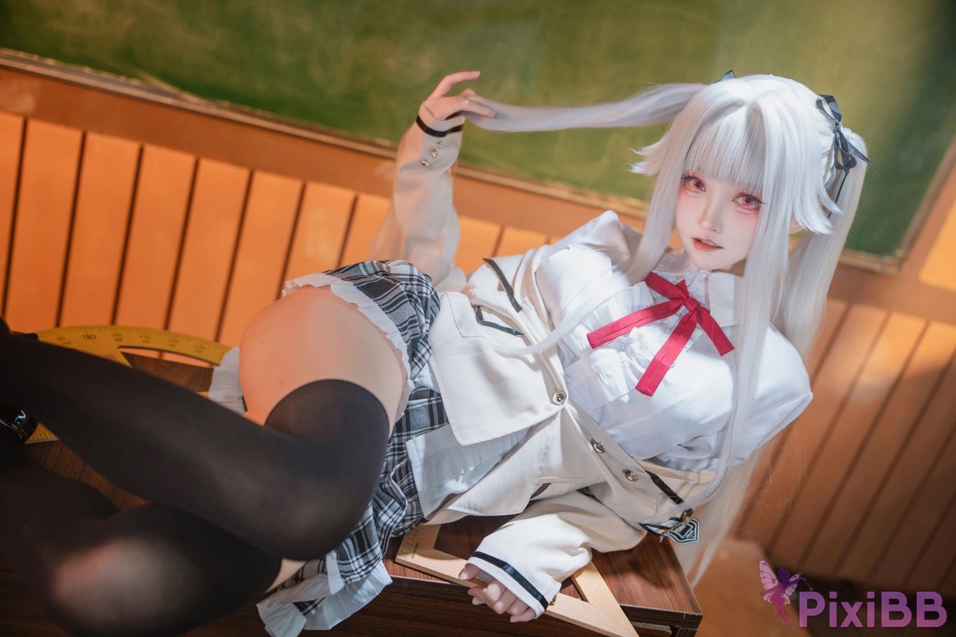 Cosplayer Big roll small Beautiful Girl Wanhua Mirror Bonzhiwuzhi school uniform PixiBB.COM 022