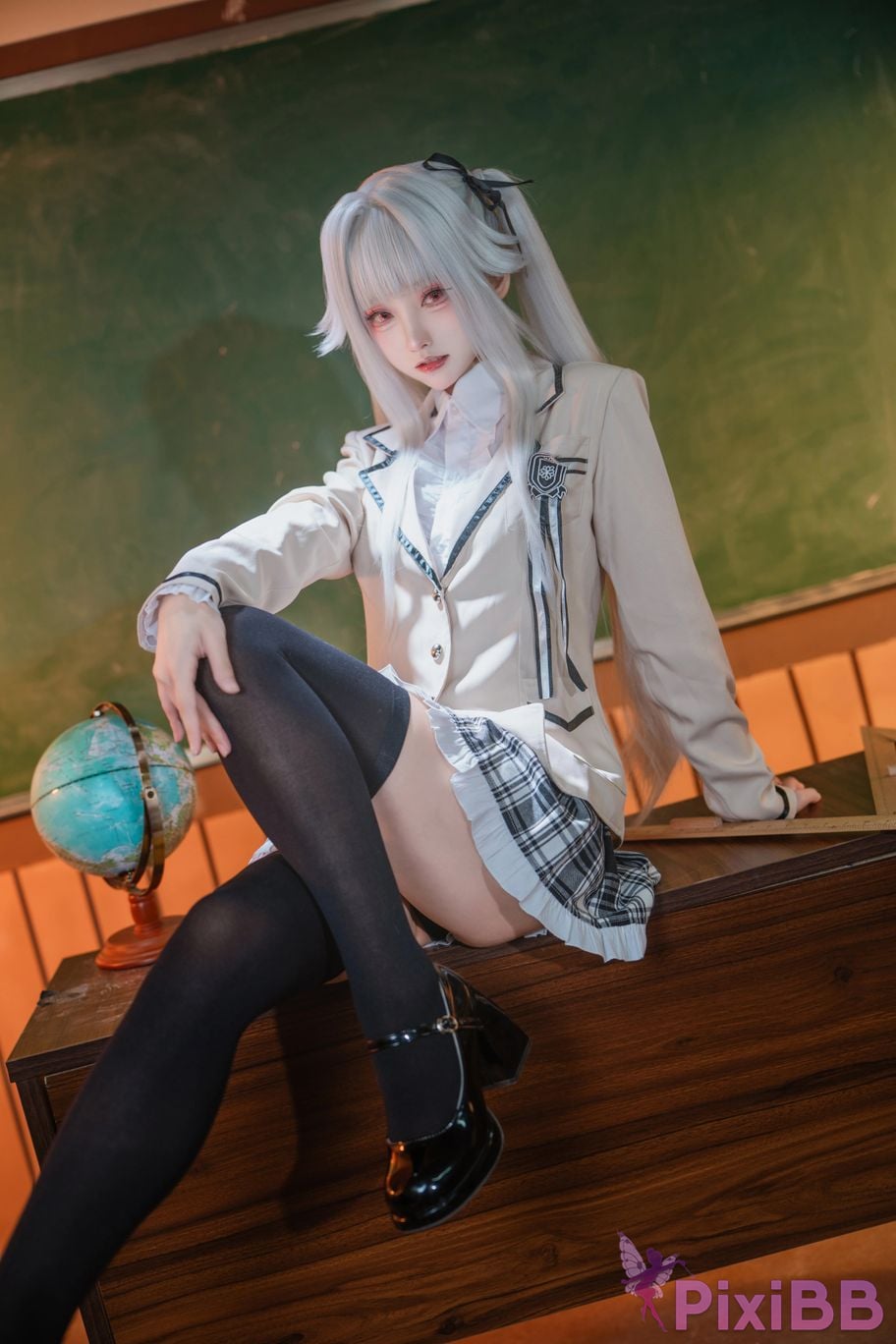 Cosplayer Big roll small Beautiful Girl Wanhua Mirror Bonzhiwuzhi school uniform PixiBB.COM 024