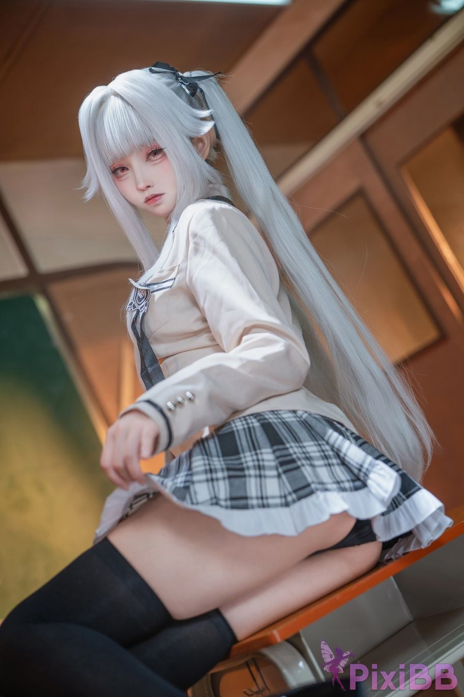 Cosplayer Big roll small Beautiful Girl Wanhua Mirror Bonzhiwuzhi school uniform PixiBB.COM 027