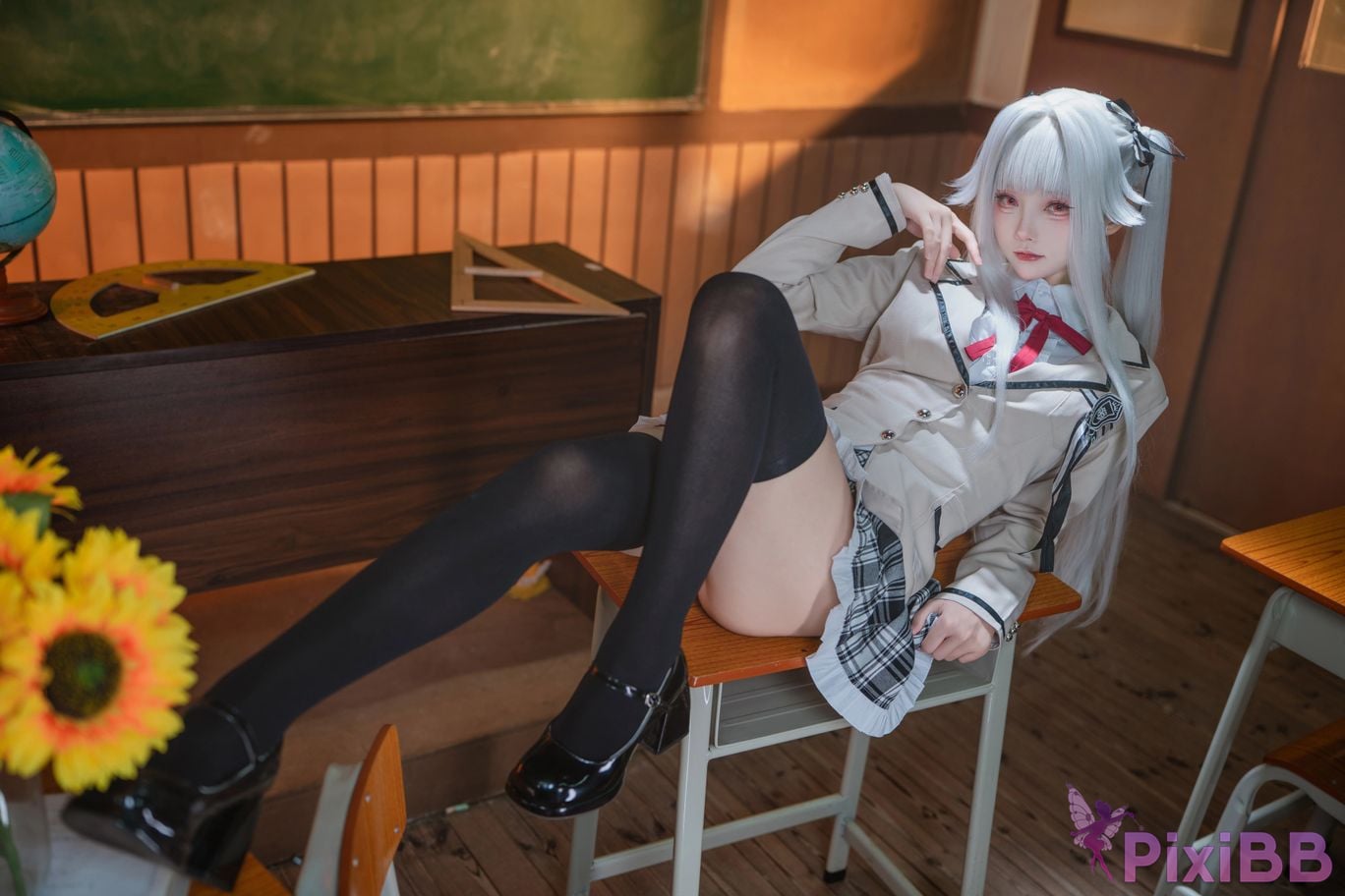 Cosplayer Big roll small Beautiful Girl Wanhua Mirror Bonzhiwuzhi school uniform PixiBB.COM 028