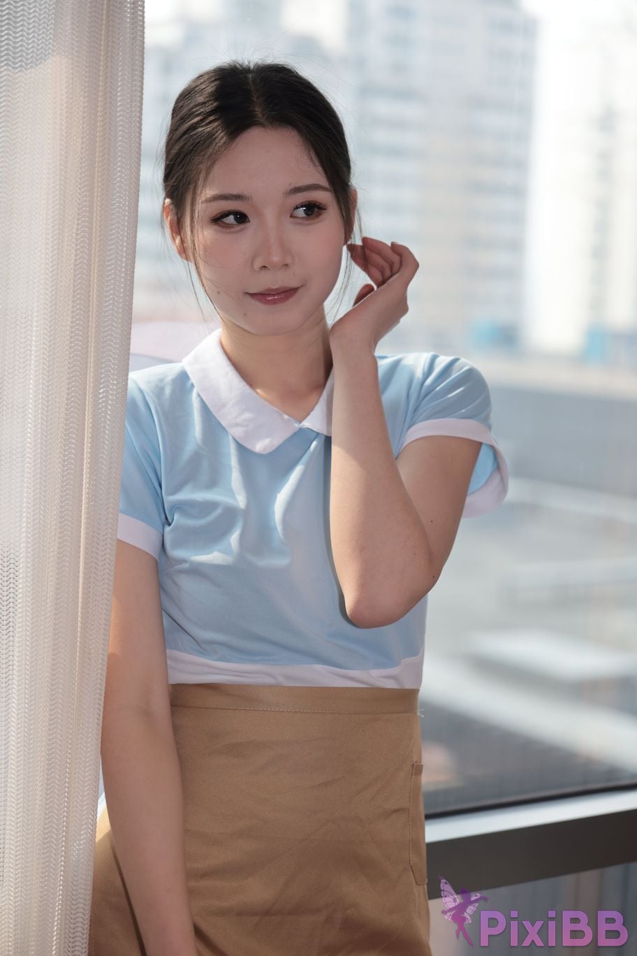 Private Photoshoot grass jelly Holiland uniforms PixiBB.COM 040