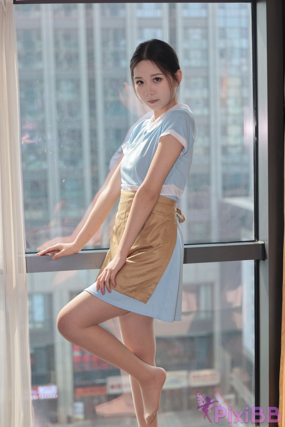 Private Photoshoot grass jelly Holiland uniforms PixiBB.COM 051