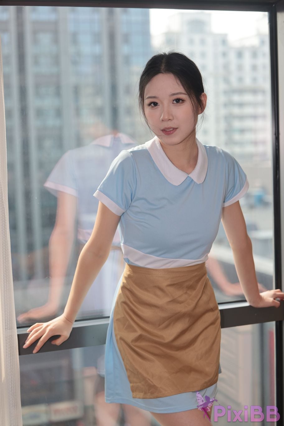 Private Photoshoot grass jelly Holiland uniforms PixiBB.COM 065