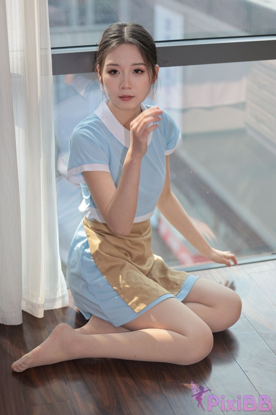 Private Photoshoot grass jelly Holiland uniforms PixiBB.COM 133