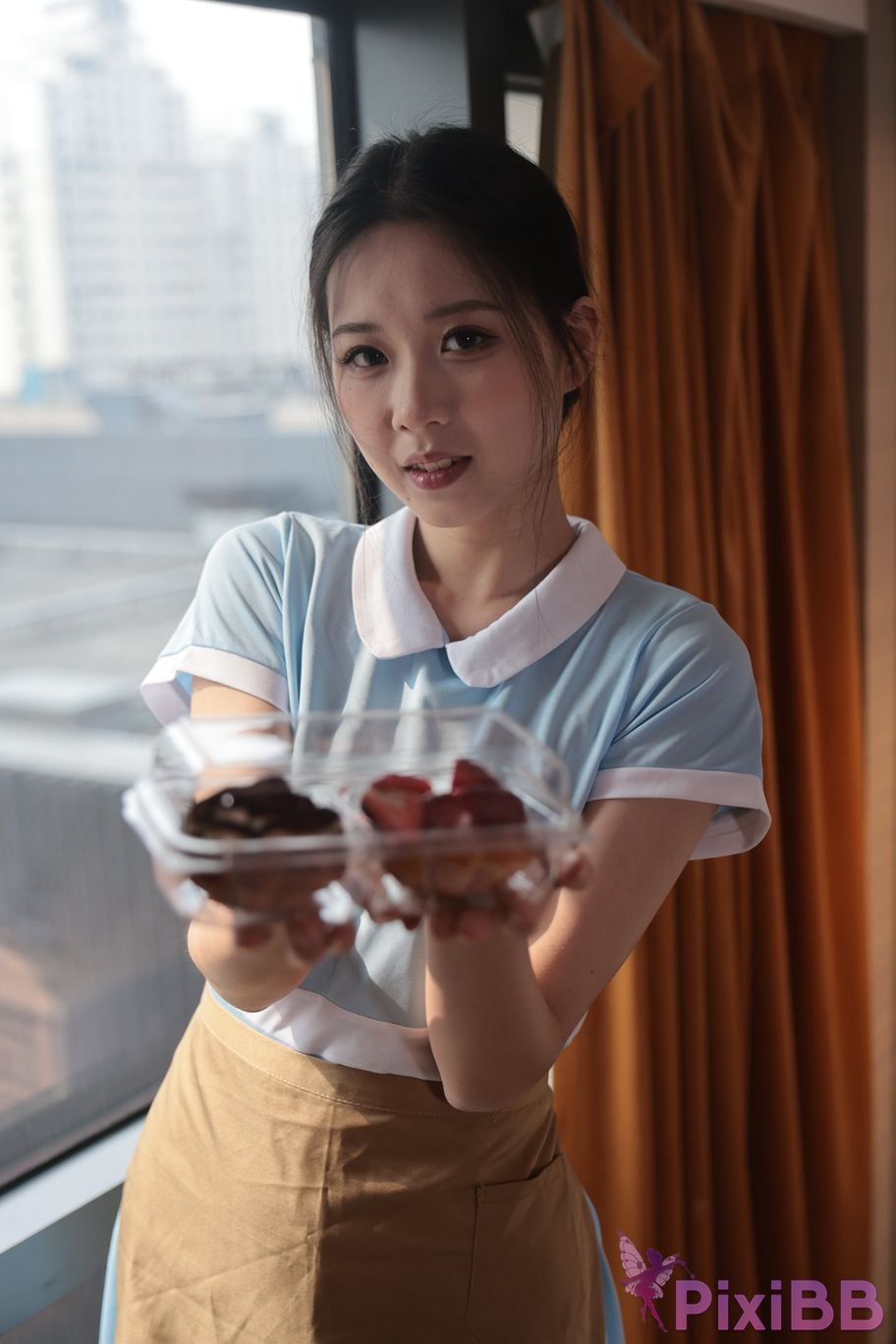 Private Photoshoot grass jelly Holiland uniforms PixiBB.COM 172