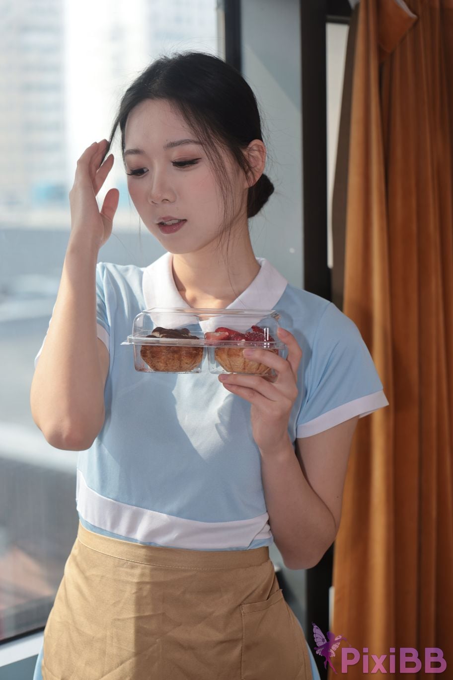 Private Photoshoot grass jelly Holiland uniforms PixiBB.COM 182