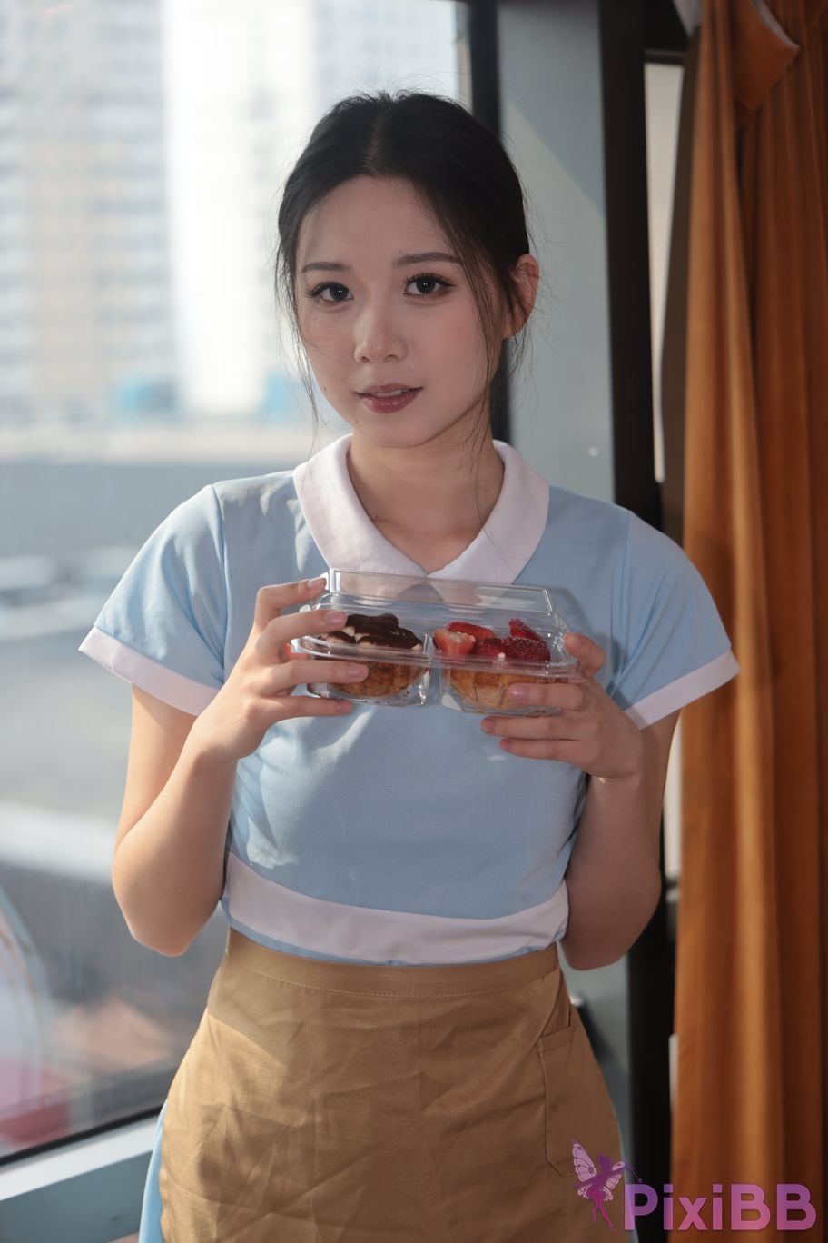 Private Photoshoot grass jelly Holiland uniforms PixiBB.COM 186