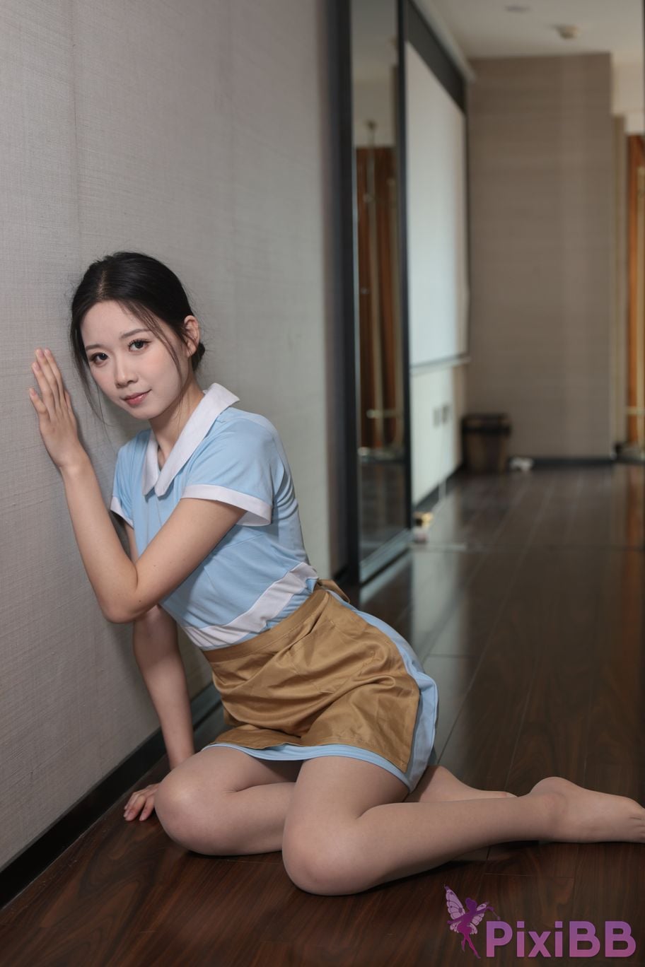 Private Photoshoot grass jelly Holiland uniforms PixiBB.COM 213
