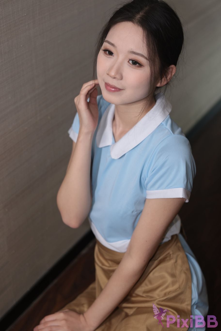 Private Photoshoot grass jelly Holiland uniforms PixiBB.COM 216