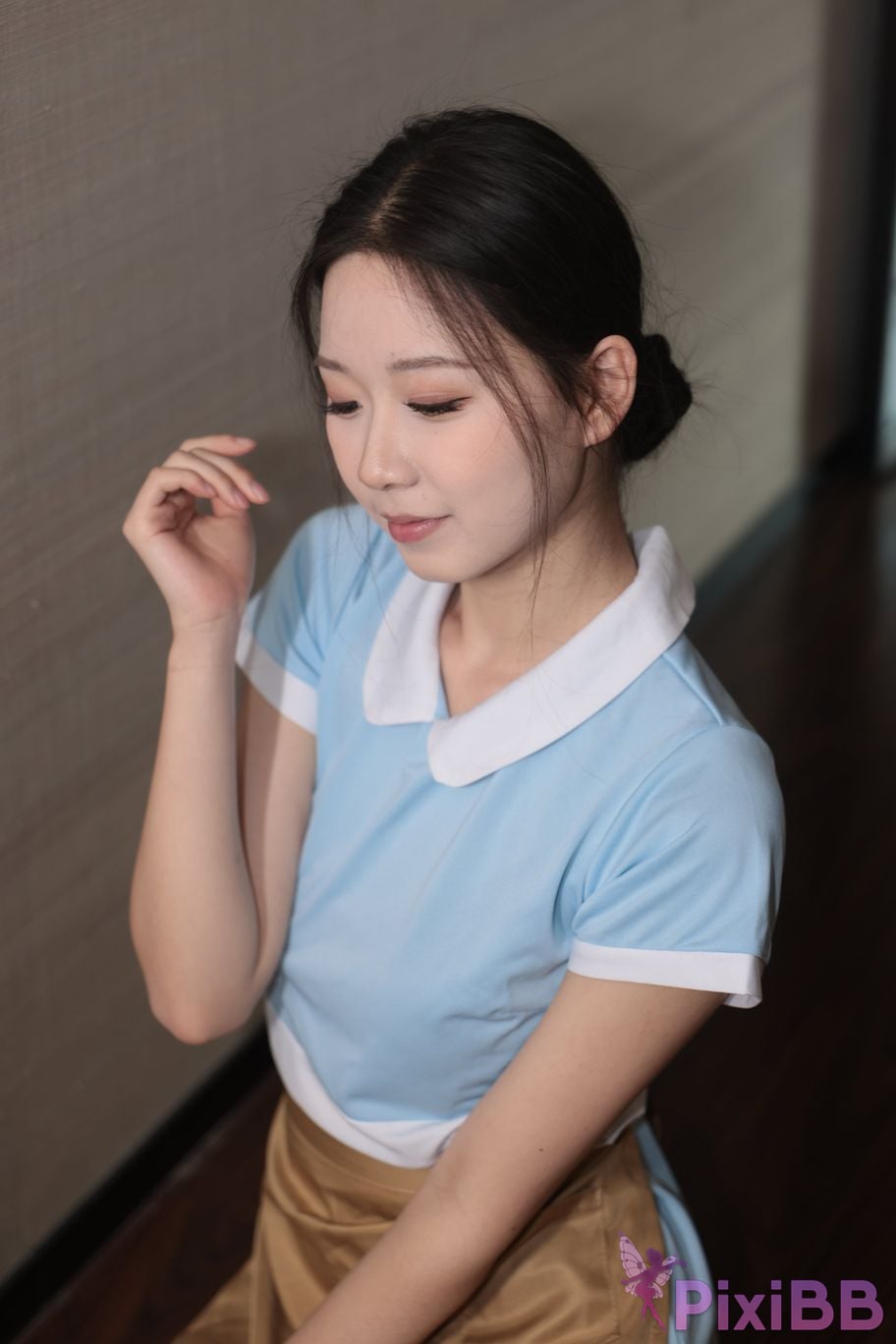 Private Photoshoot grass jelly Holiland uniforms PixiBB.COM 217