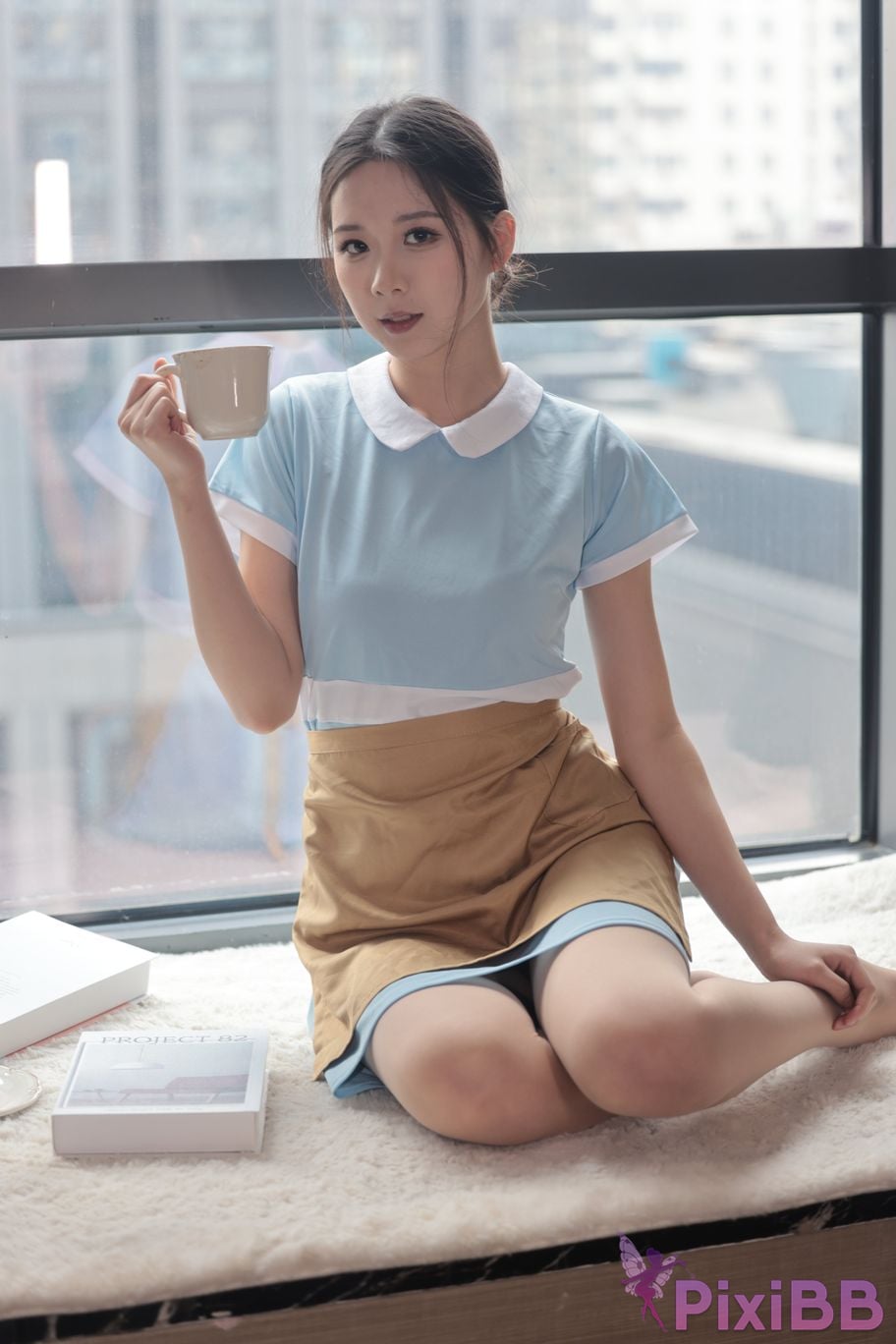 Private Photoshoot grass jelly Holiland uniforms PixiBB.COM 348
