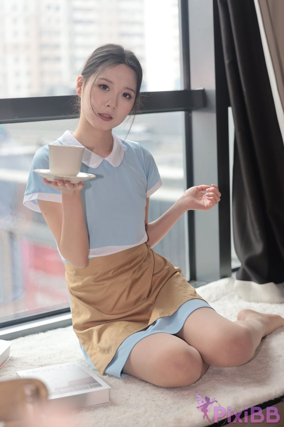 Private Photoshoot grass jelly Holiland uniforms PixiBB.COM 363