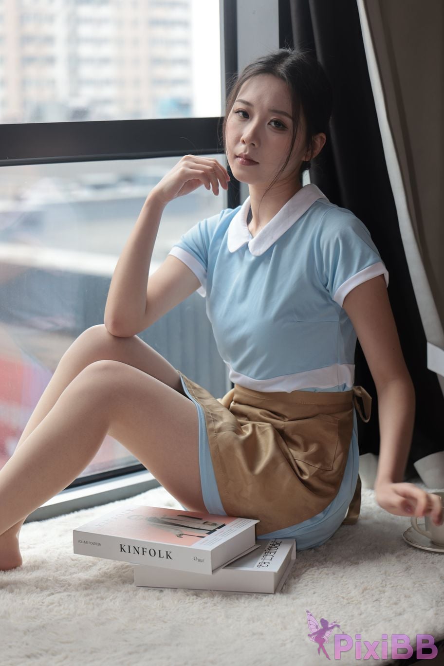 Private Photoshoot grass jelly Holiland uniforms PixiBB.COM 384