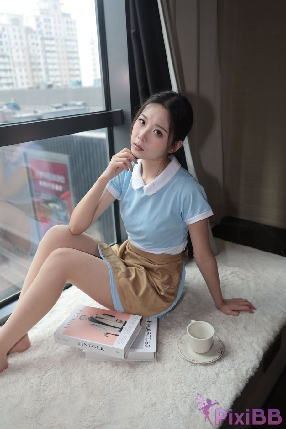 Private Photoshoot grass jelly Holiland uniforms PixiBB.COM 386