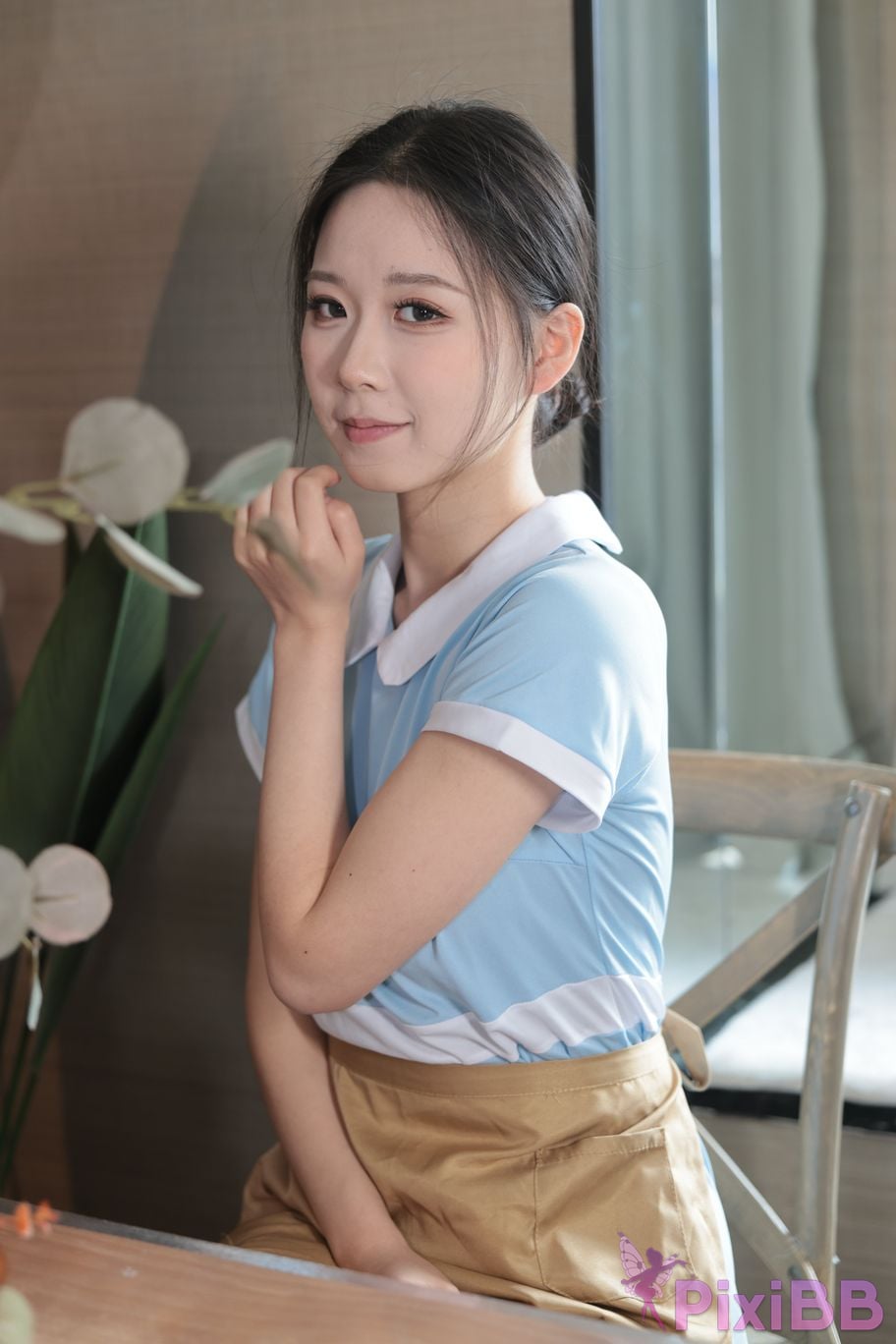 Private Photoshoot grass jelly Holiland uniforms PixiBB.COM 420