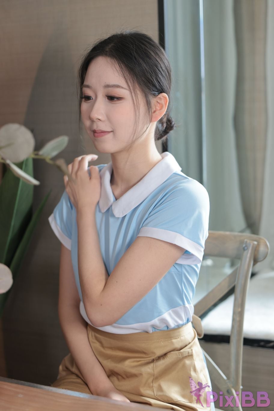 Private Photoshoot grass jelly Holiland uniforms PixiBB.COM 423