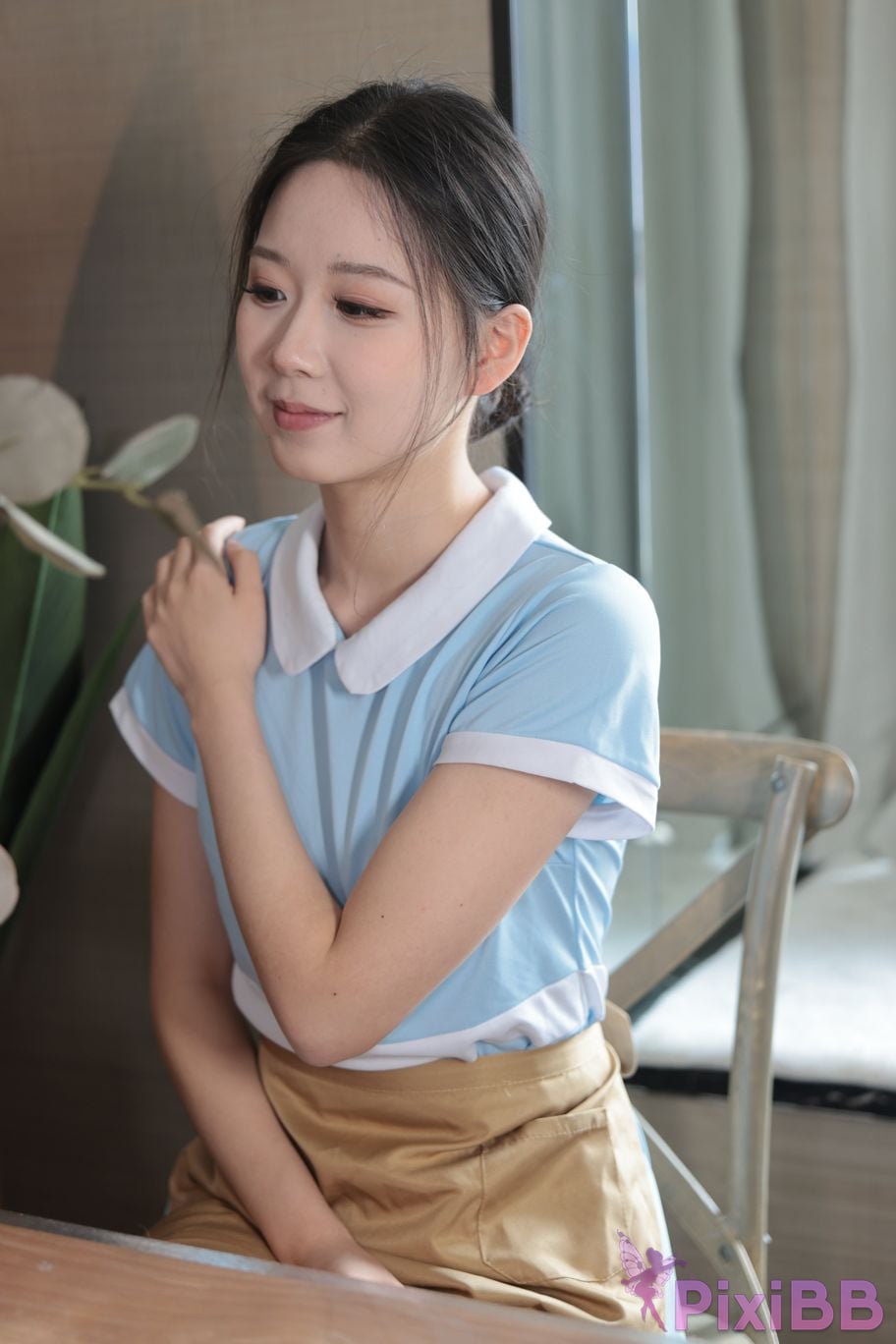 Private Photoshoot grass jelly Holiland uniforms PixiBB.COM 424