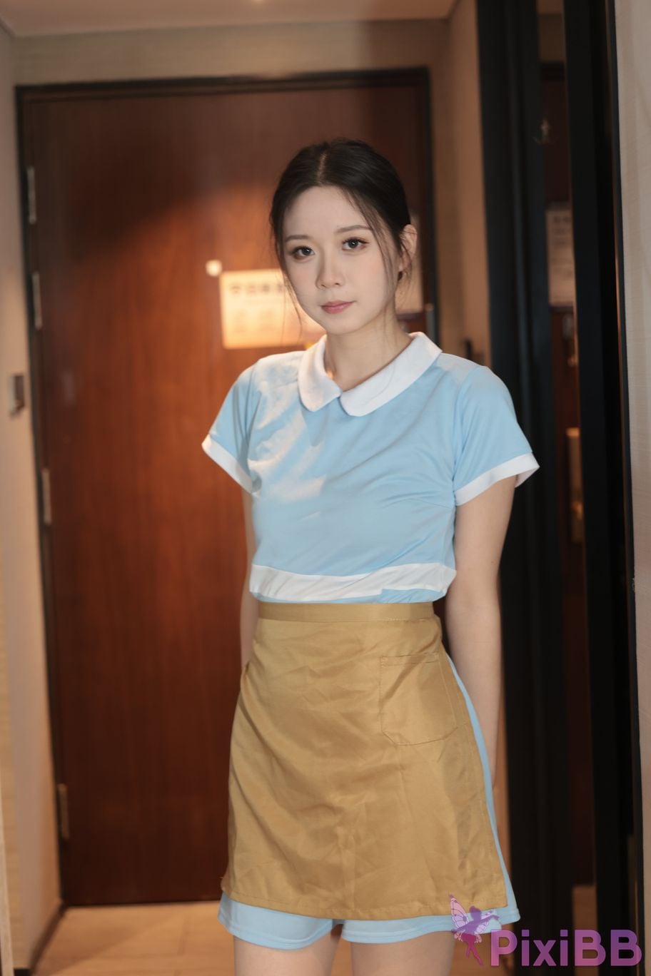 Private Photoshoot grass jelly Holiland uniforms PixiBB.COM 455