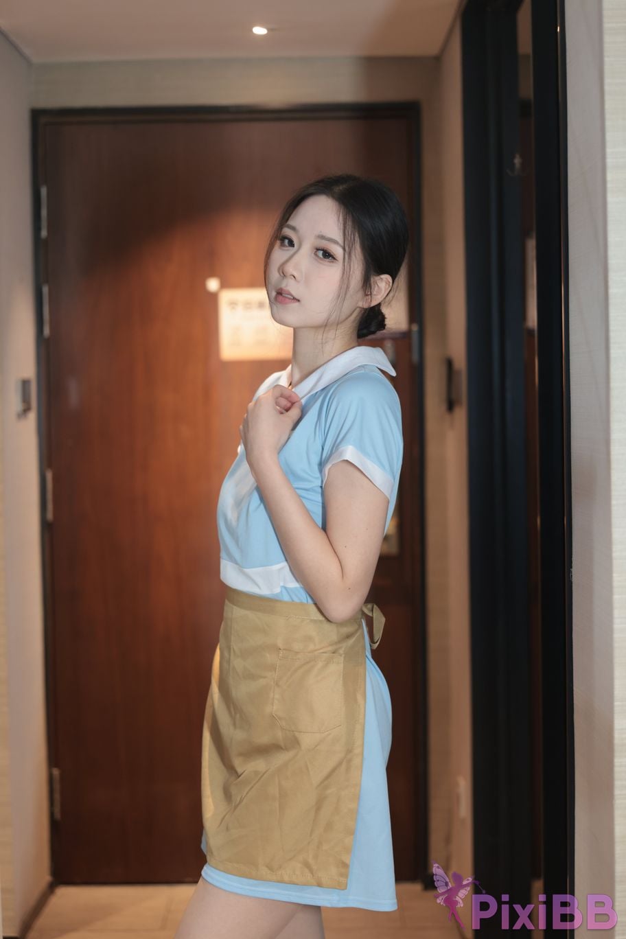 Private Photoshoot grass jelly Holiland uniforms PixiBB.COM 459
