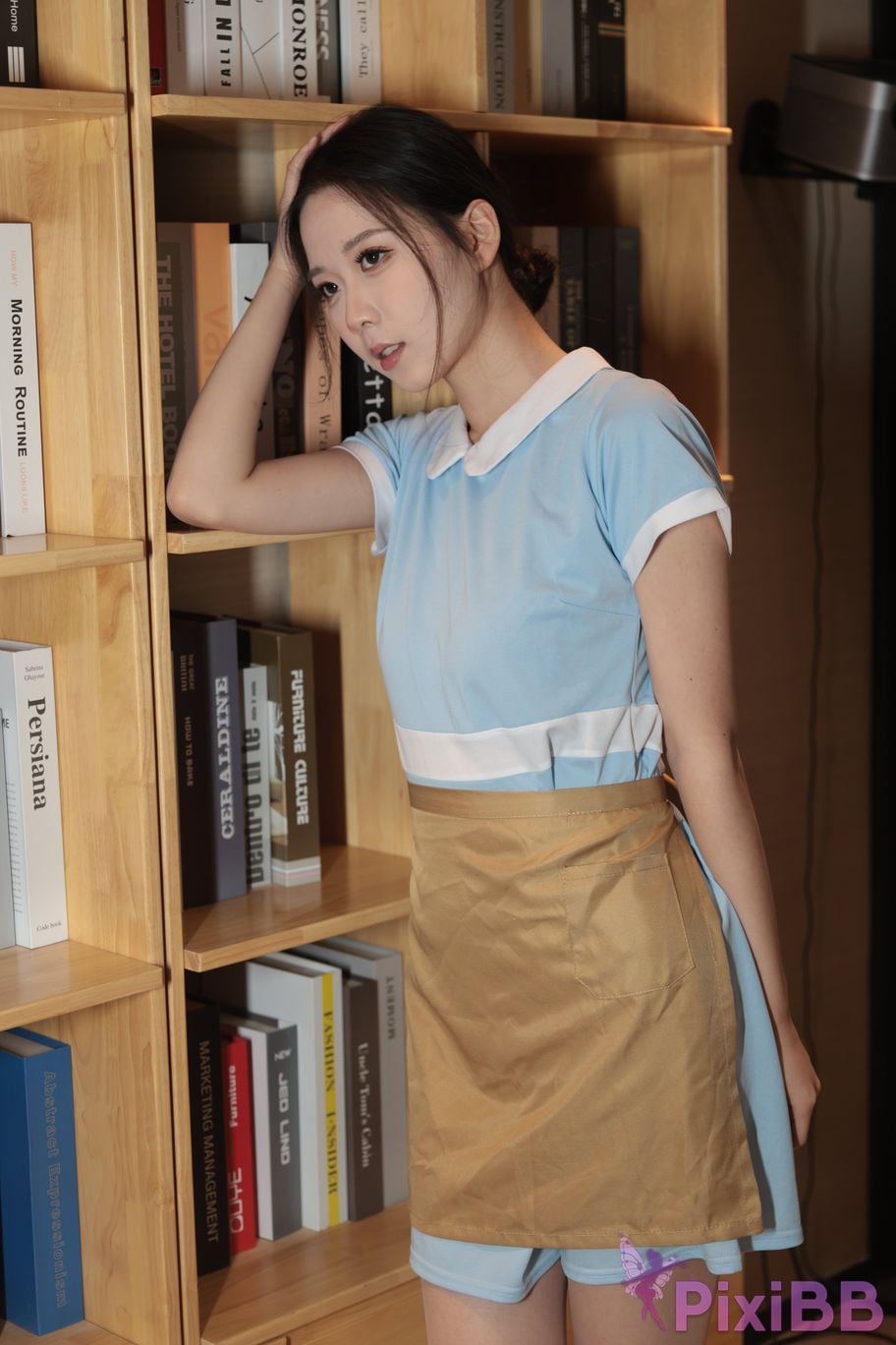 Private Photoshoot grass jelly Holiland uniforms PixiBB.COM 497