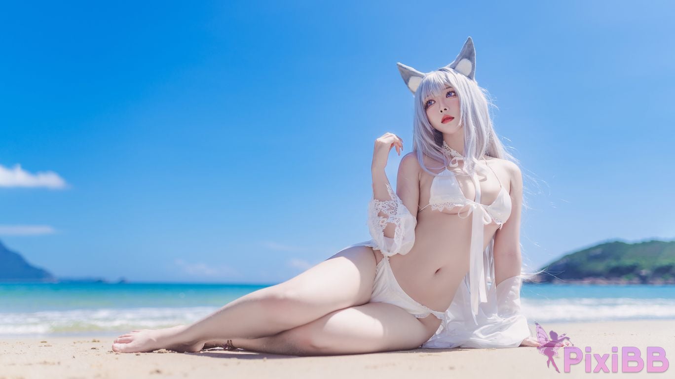 Cosplayer Sakura Miyamoto azur lane Shinano Baisha Youmeng PixiBB.COM 001