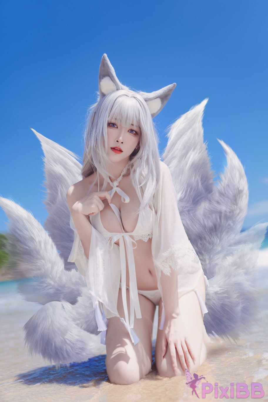 Cosplayer Sakura Miyamoto azur lane Shinano Baisha Youmeng PixiBB.COM 002