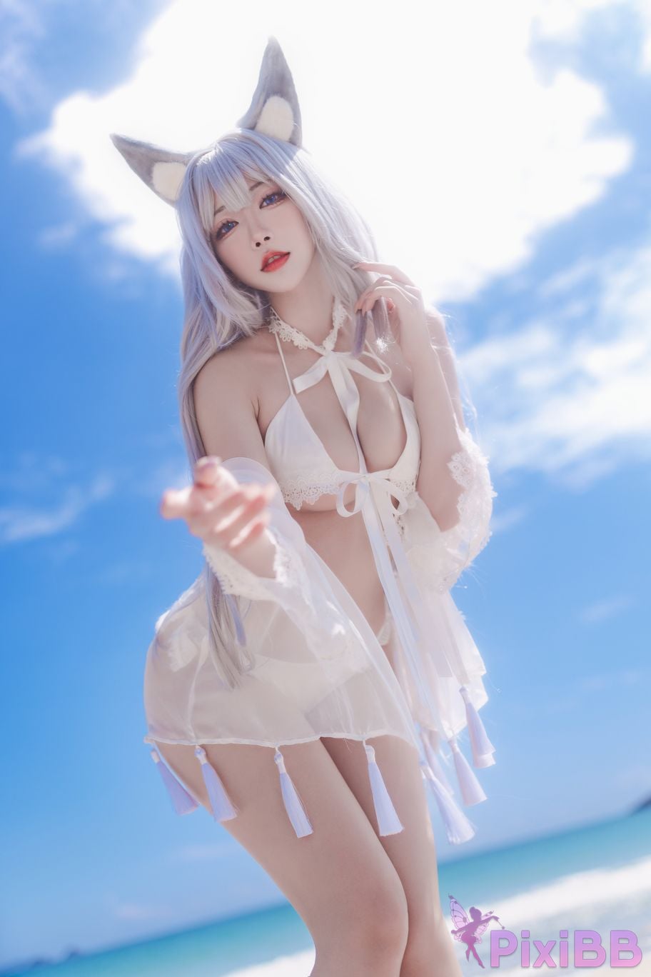Cosplayer Sakura Miyamoto azur lane Shinano Baisha Youmeng PixiBB.COM 003