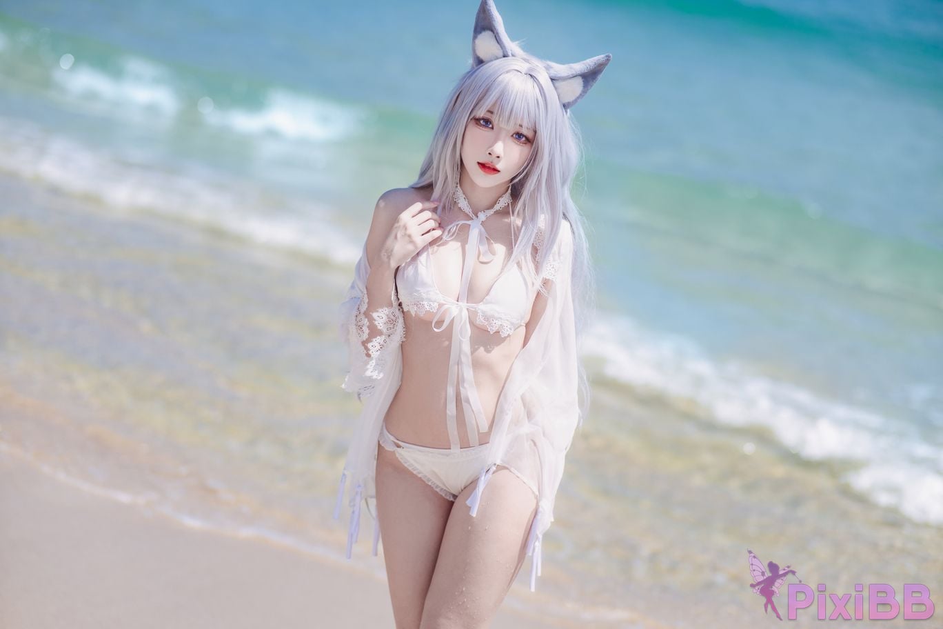 Cosplayer Sakura Miyamoto azur lane Shinano Baisha Youmeng PixiBB.COM 004