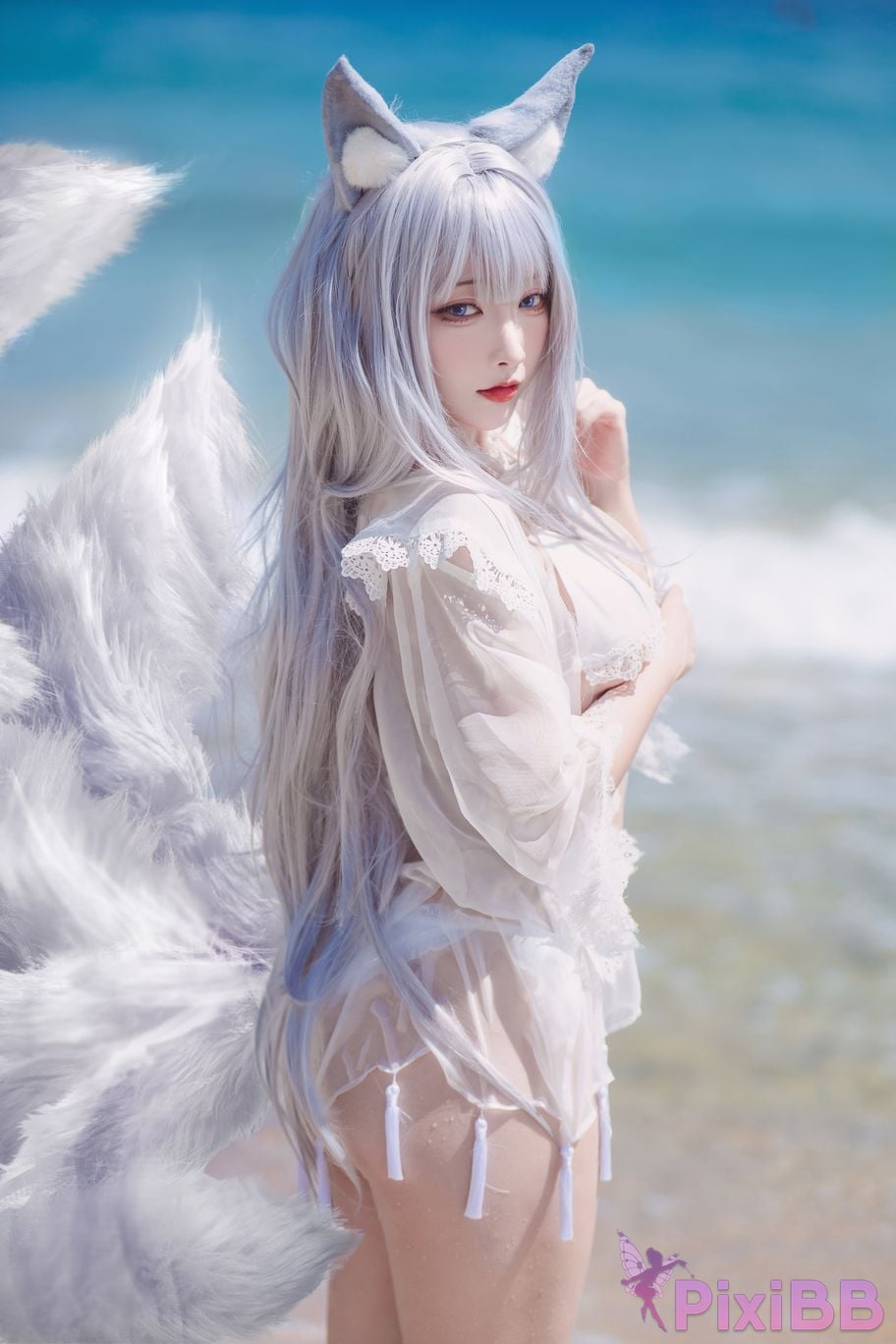 Cosplayer Sakura Miyamoto azur lane Shinano Baisha Youmeng PixiBB.COM 005