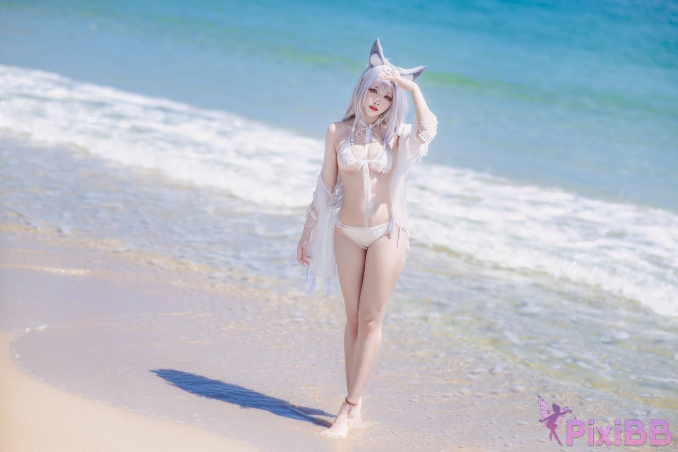 Cosplayer Sakura Miyamoto azur lane Shinano Baisha Youmeng PixiBB.COM 006