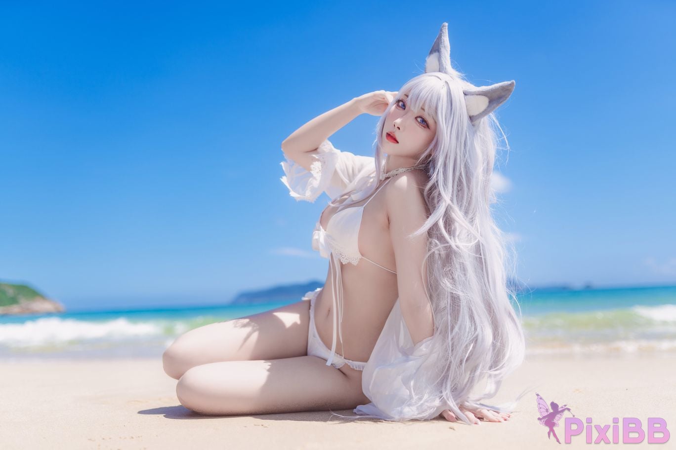 Cosplayer Sakura Miyamoto azur lane Shinano Baisha Youmeng PixiBB.COM 008