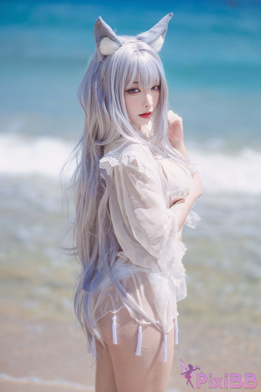 Cosplayer Sakura Miyamoto azur lane Shinano Baisha Youmeng PixiBB.COM 009
