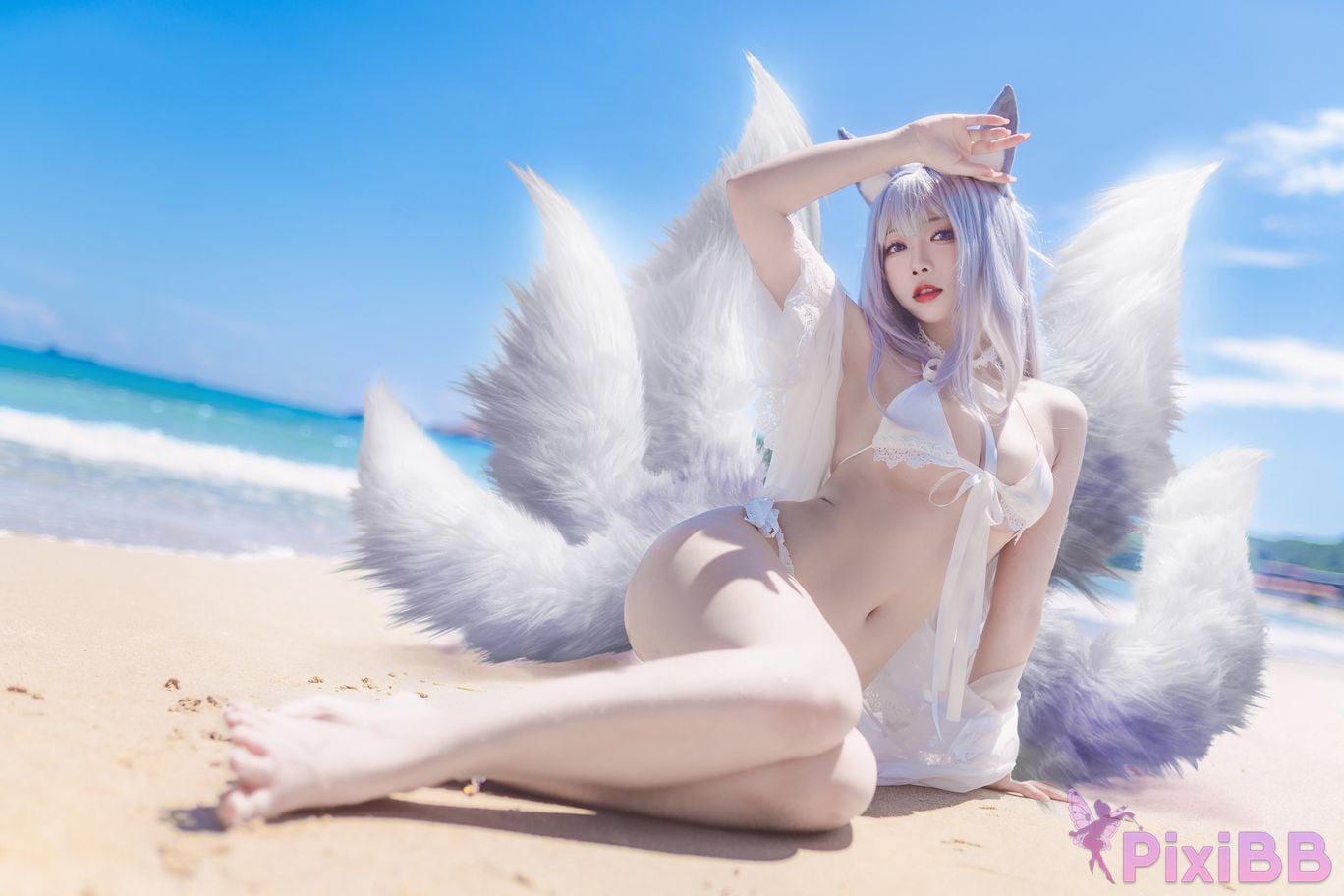 Cosplayer Sakura Miyamoto azur lane Shinano Baisha Youmeng PixiBB.COM 011