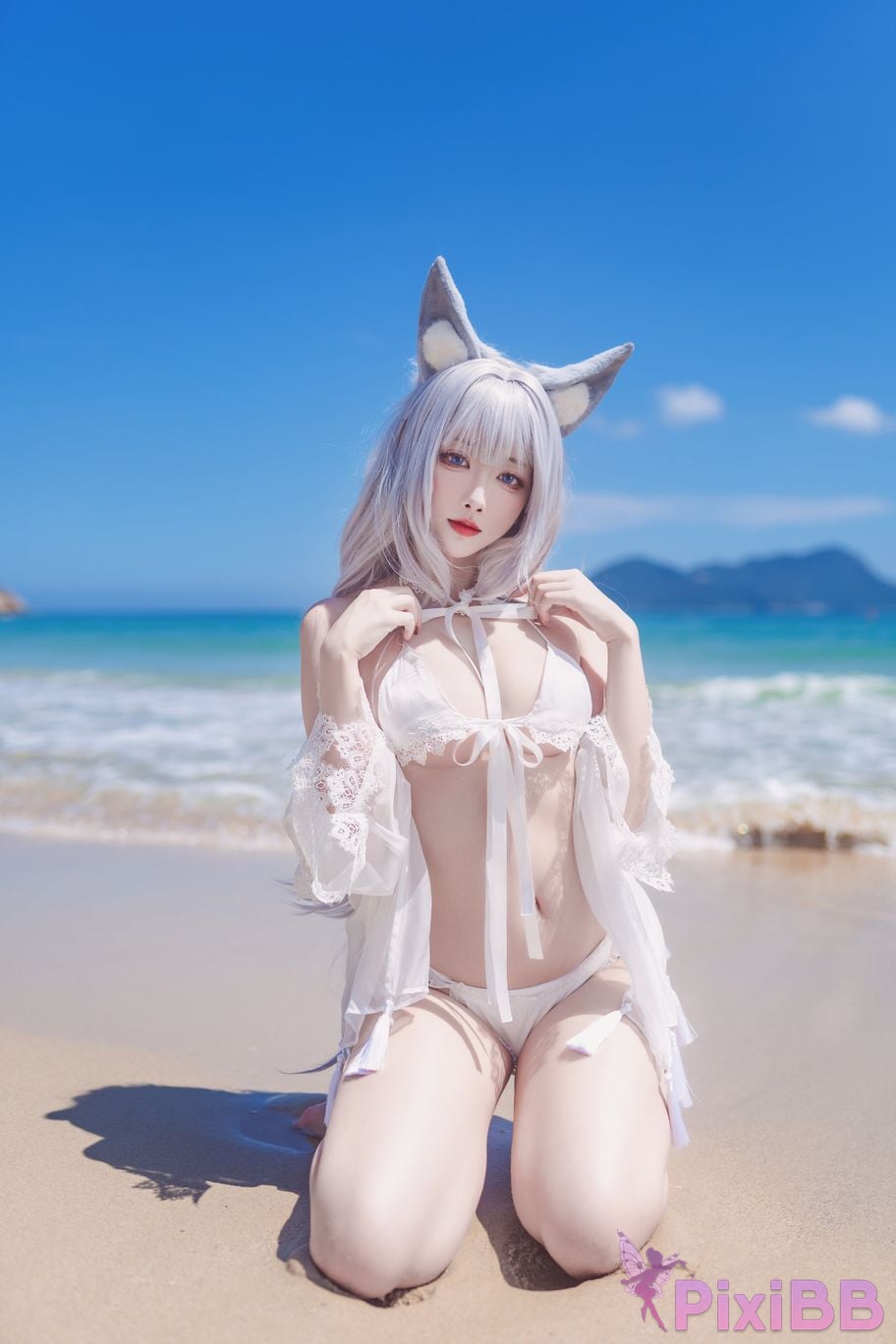 Cosplayer Sakura Miyamoto azur lane Shinano Baisha Youmeng PixiBB.COM 013