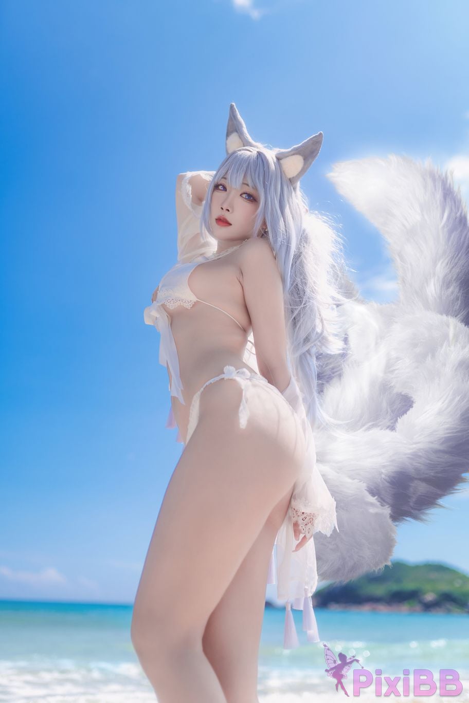 Cosplayer Sakura Miyamoto azur lane Shinano Baisha Youmeng PixiBB.COM 014