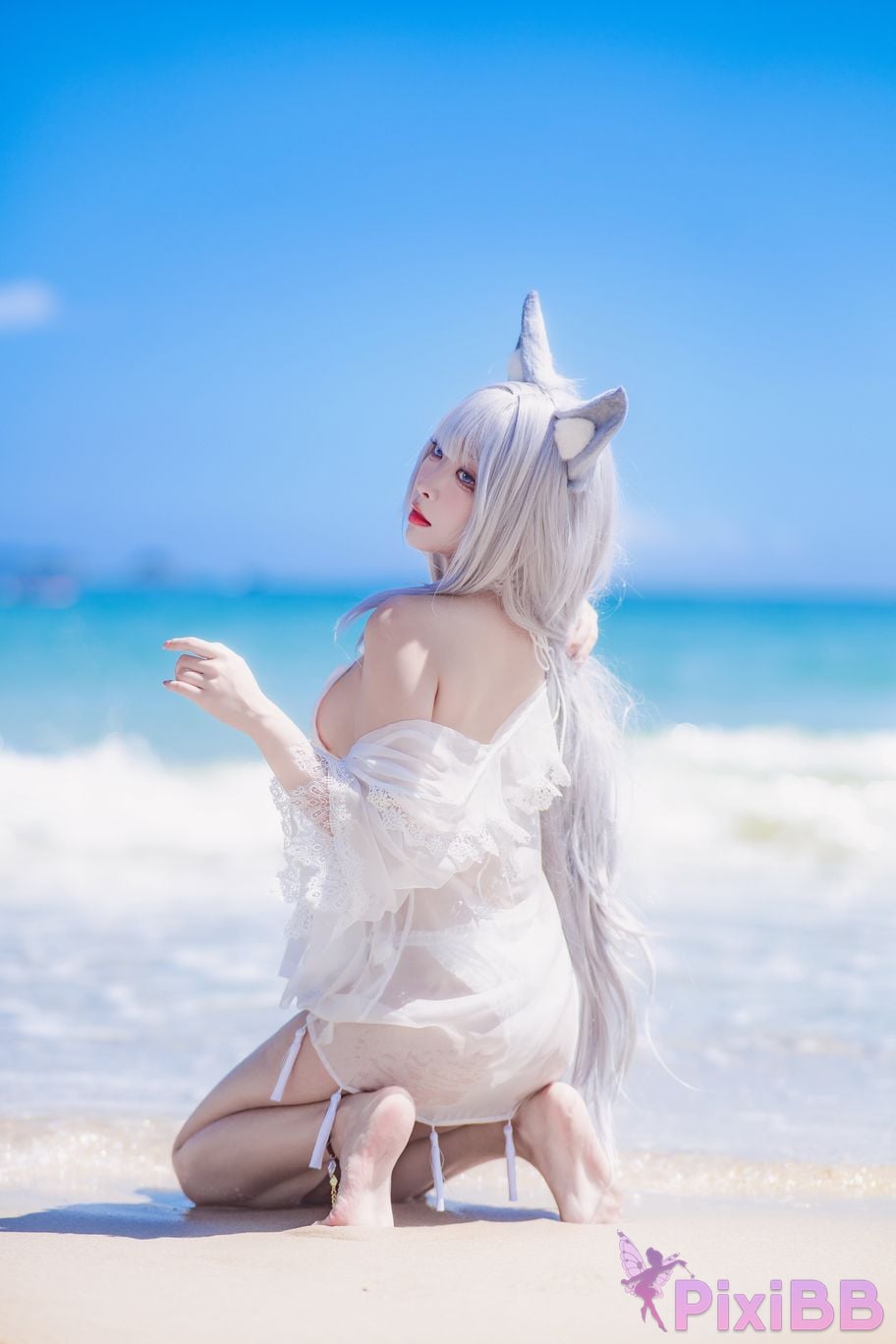 Cosplayer Sakura Miyamoto azur lane Shinano Baisha Youmeng PixiBB.COM 020