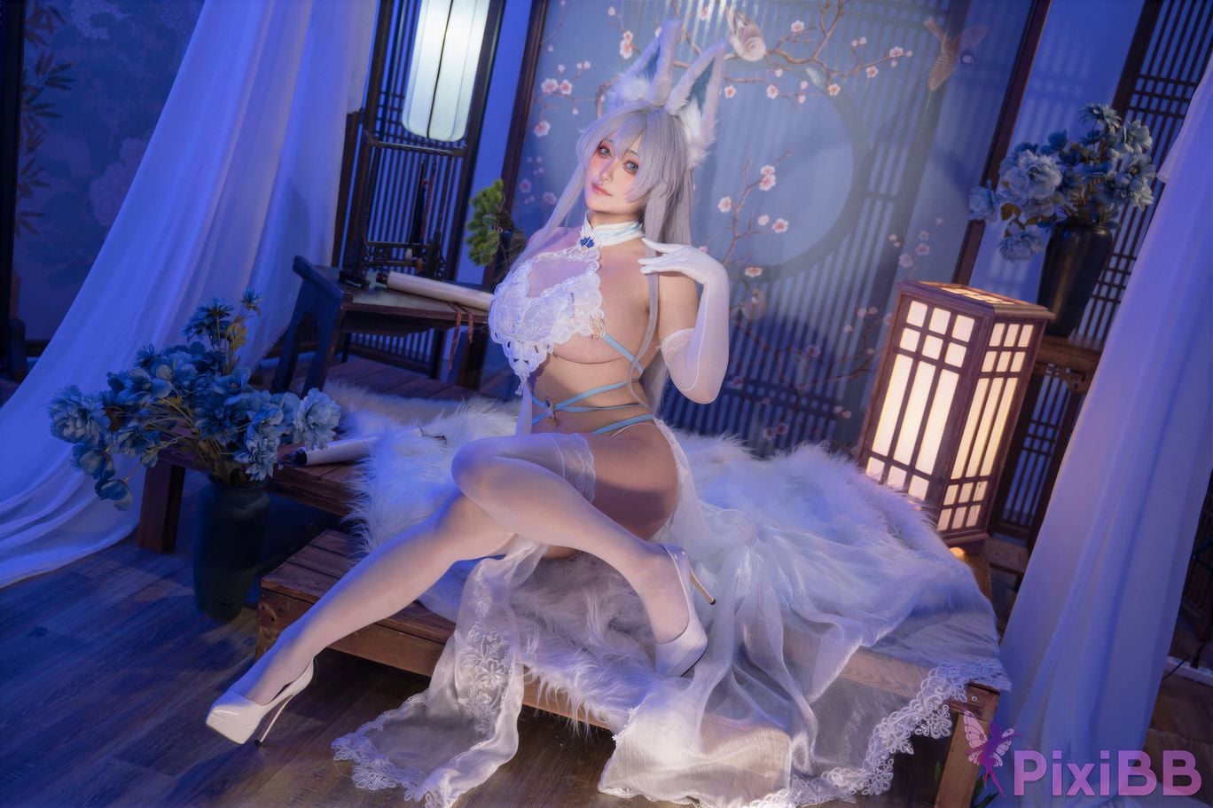 Cosplayer Luo Li LoLiSAMA azur lane Shinano Blending into one dream PixiBB.COM 002