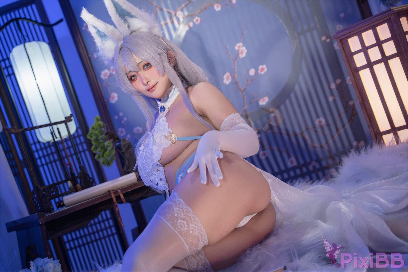 Cosplayer Luo Li LoLiSAMA azur lane Shinano Blending into one dream PixiBB.COM 003