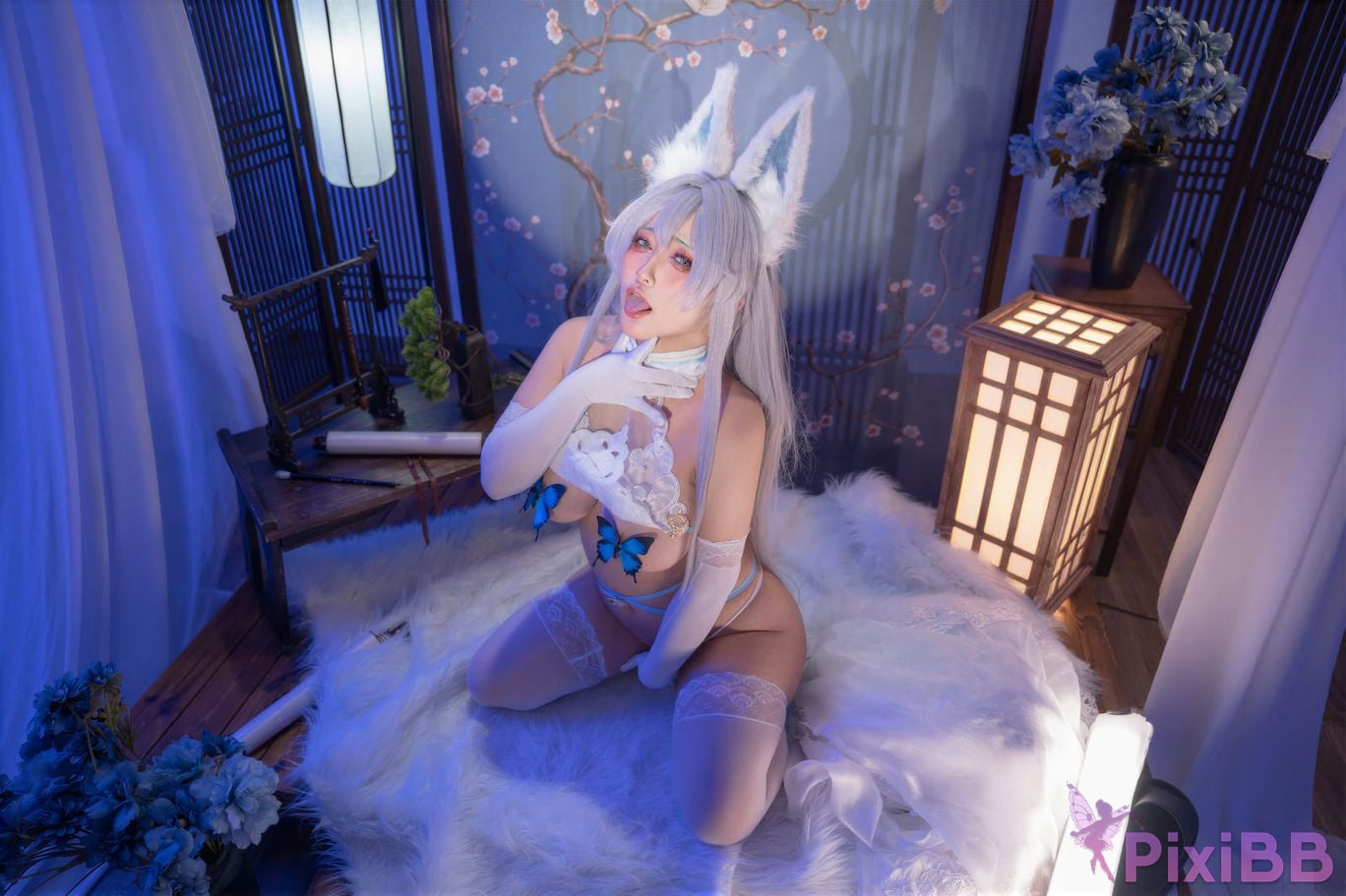 Cosplayer Luo Li LoLiSAMA azur lane Shinano Blending into one dream PixiBB.COM 009