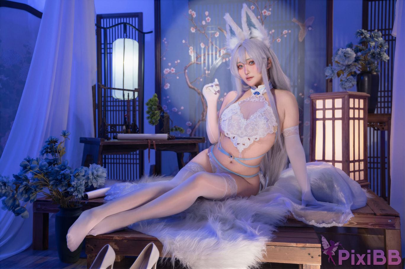Cosplayer Luo Li LoLiSAMA azur lane Shinano Blending into one dream PixiBB.COM 048