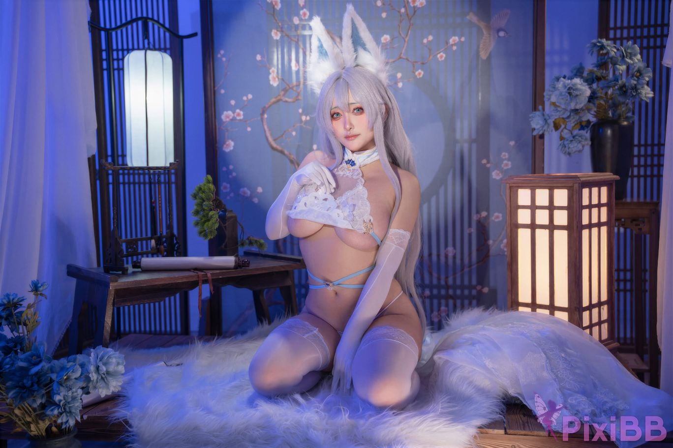 Cosplayer Luo Li LoLiSAMA azur lane Shinano Blending into one dream PixiBB.COM 052