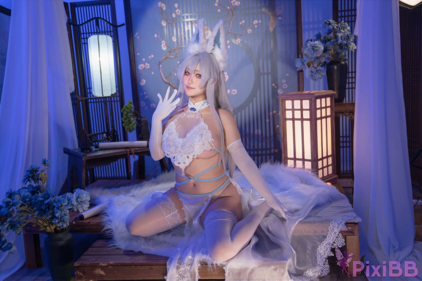 Cosplayer Luo Li LoLiSAMA azur lane Shinano Blending into one dream PixiBB.COM 061