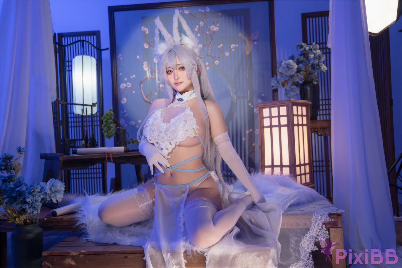 Cosplayer Luo Li LoLiSAMA azur lane Shinano Blending into one dream PixiBB.COM 062