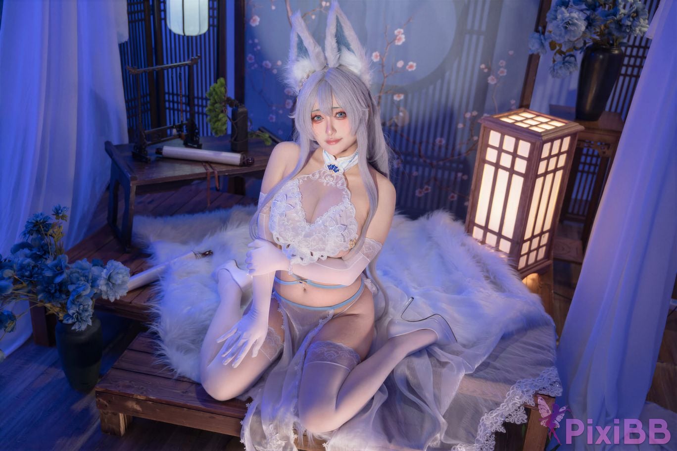 Cosplayer Luo Li LoLiSAMA azur lane Shinano Blending into one dream PixiBB.COM 063