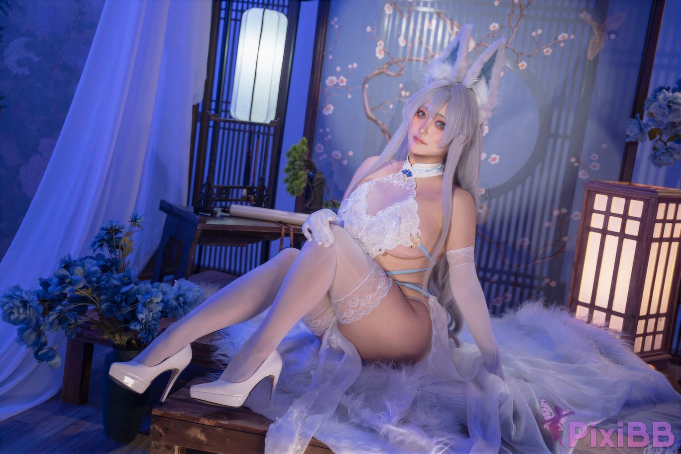 Cosplayer Luo Li LoLiSAMA azur lane Shinano Blending into one dream PixiBB.COM 069