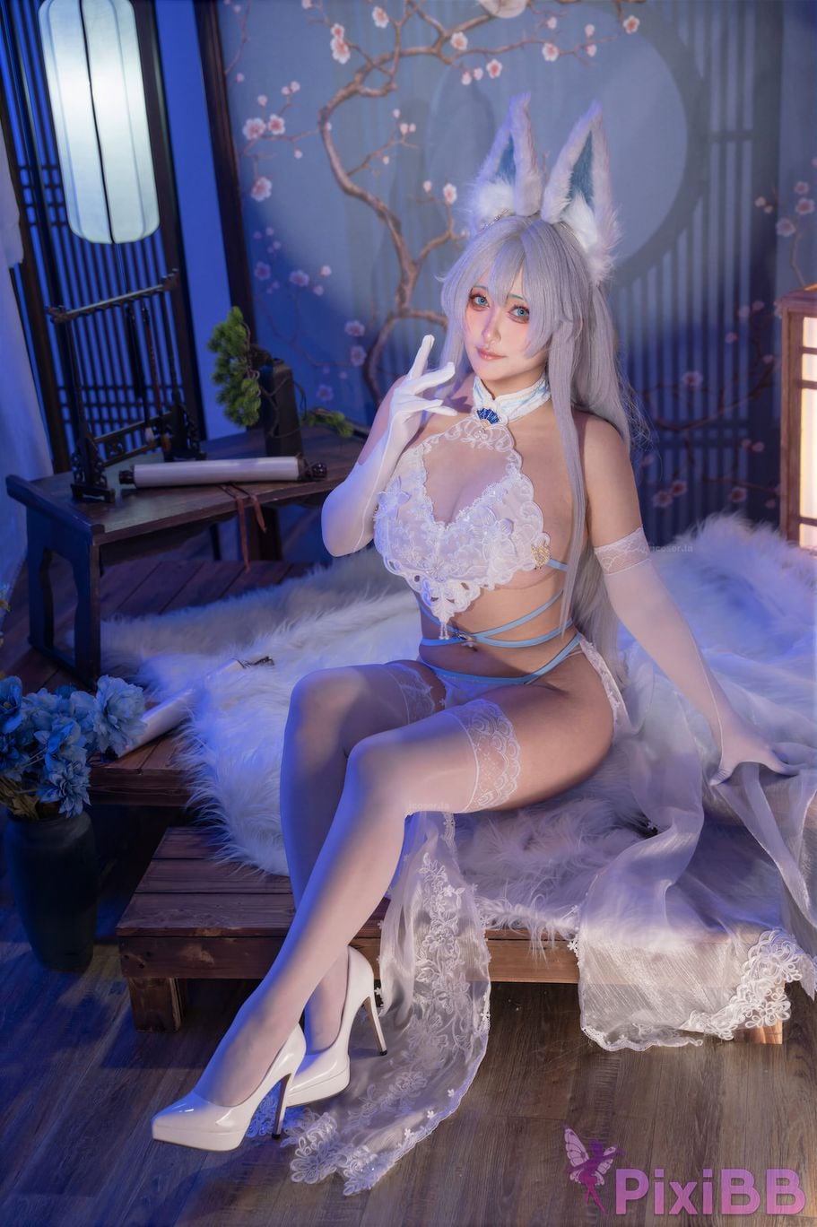 Cosplayer Luo Li LoLiSAMA azur lane Shinano Blending into one dream PixiBB.COM 074