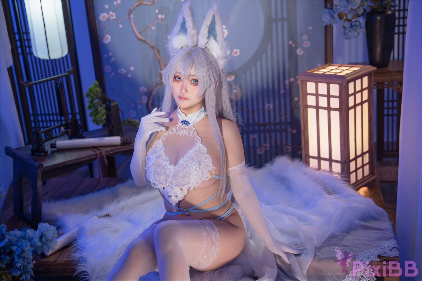 Cosplayer Luo Li LoLiSAMA azur lane Shinano Blending into one dream PixiBB.COM 082