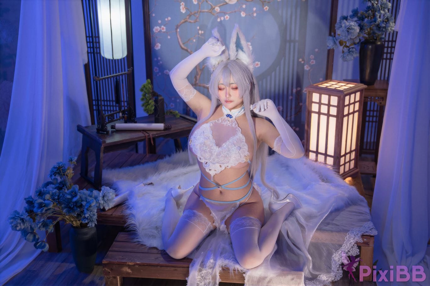 Cosplayer Luo Li LoLiSAMA azur lane Shinano Blending into one dream PixiBB.COM 083