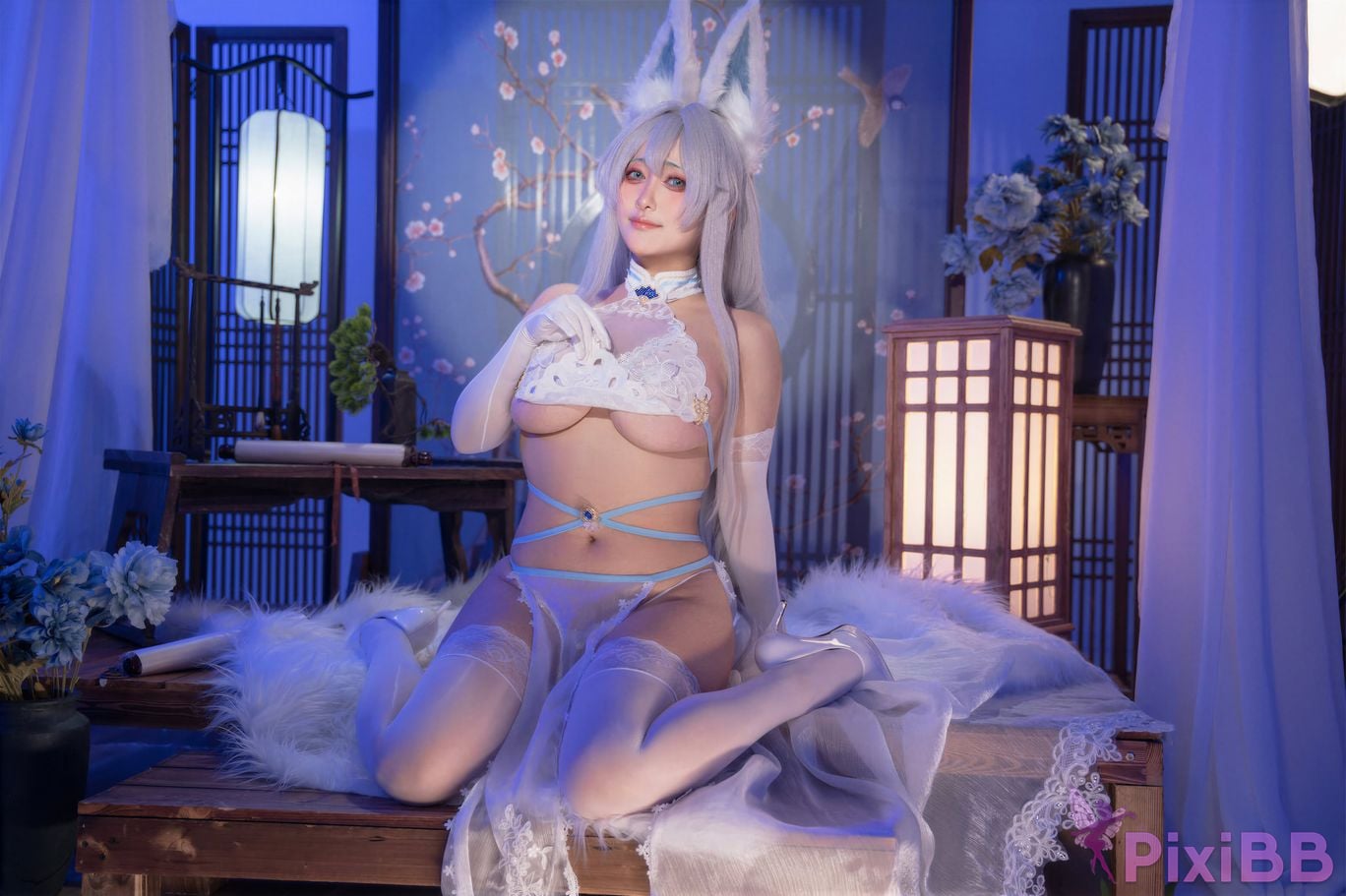 Cosplayer Luo Li LoLiSAMA azur lane Shinano Blending into one dream PixiBB.COM 090